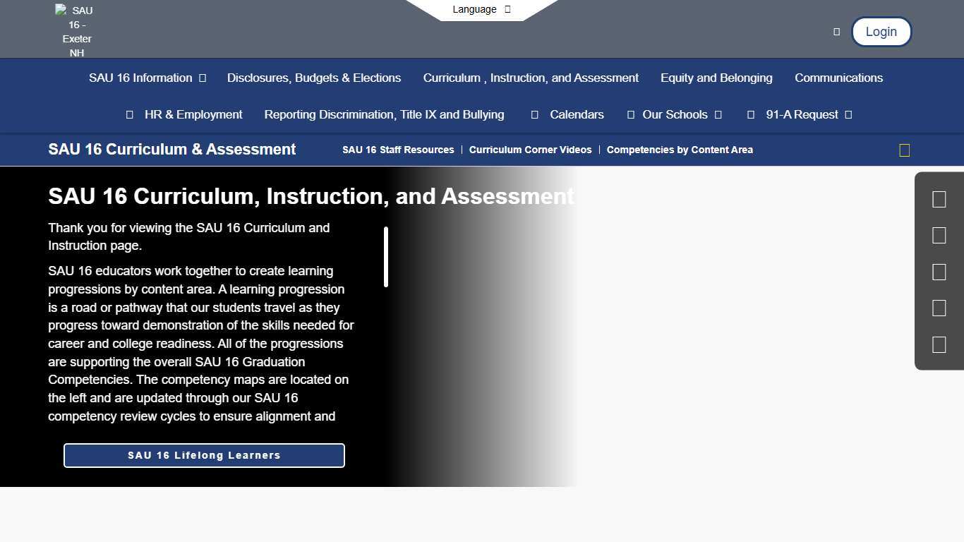 SAU 16 Curriculum & Assessment - SAU 16 - Exeter NH